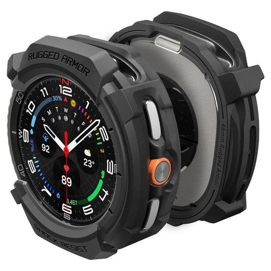 Funda Spigen Rugged Armor para Samsung Galaxy Watch8 Classic, Negra Mate ACS10012
