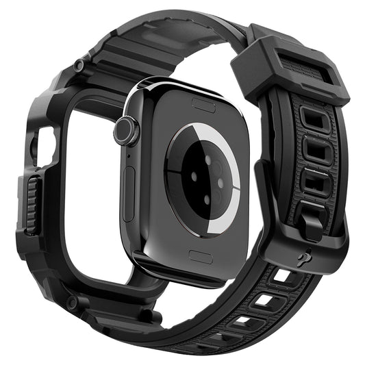 Funda Spigen Rugged Armor Pro para Apple Watch Series 12 42mm, Negra Mate ACS11883