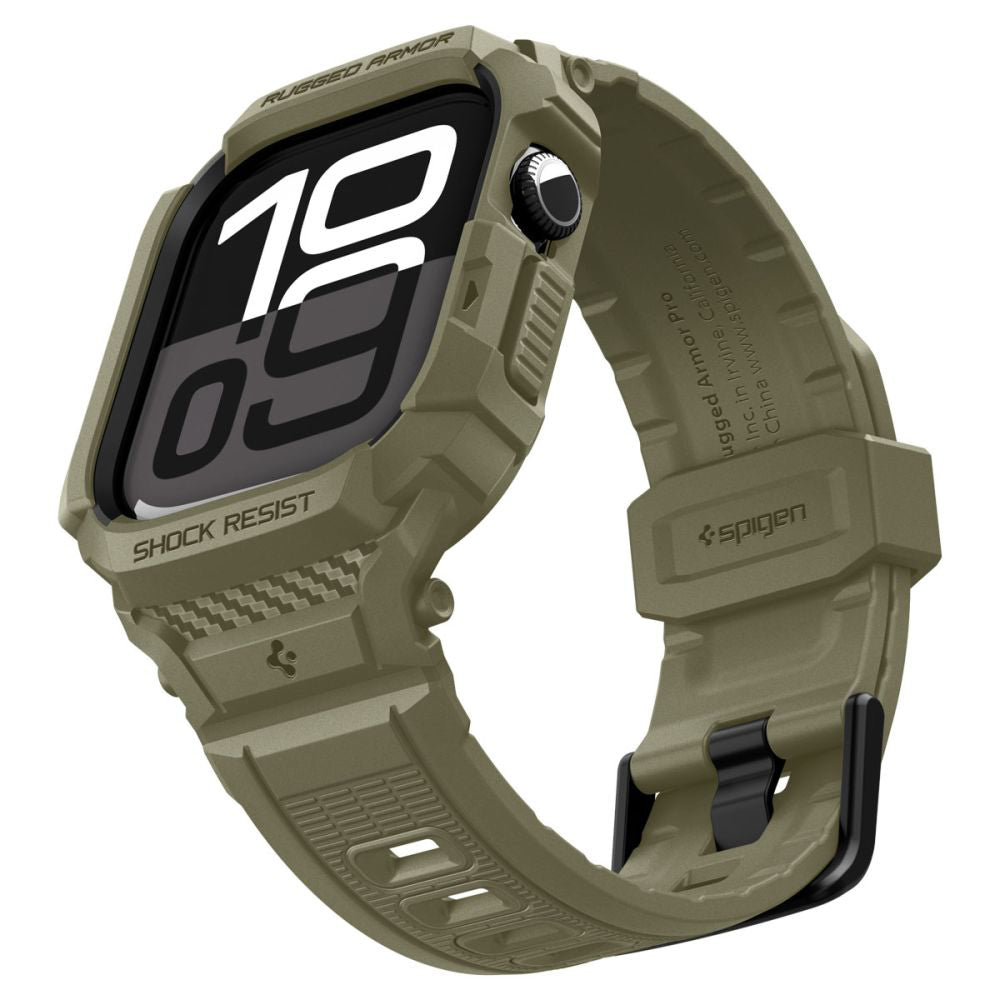 Funda Spigen Rugged Armor Pro V2 para Apple Watch Series 10 / 11 46mm, Caqui ACS10507