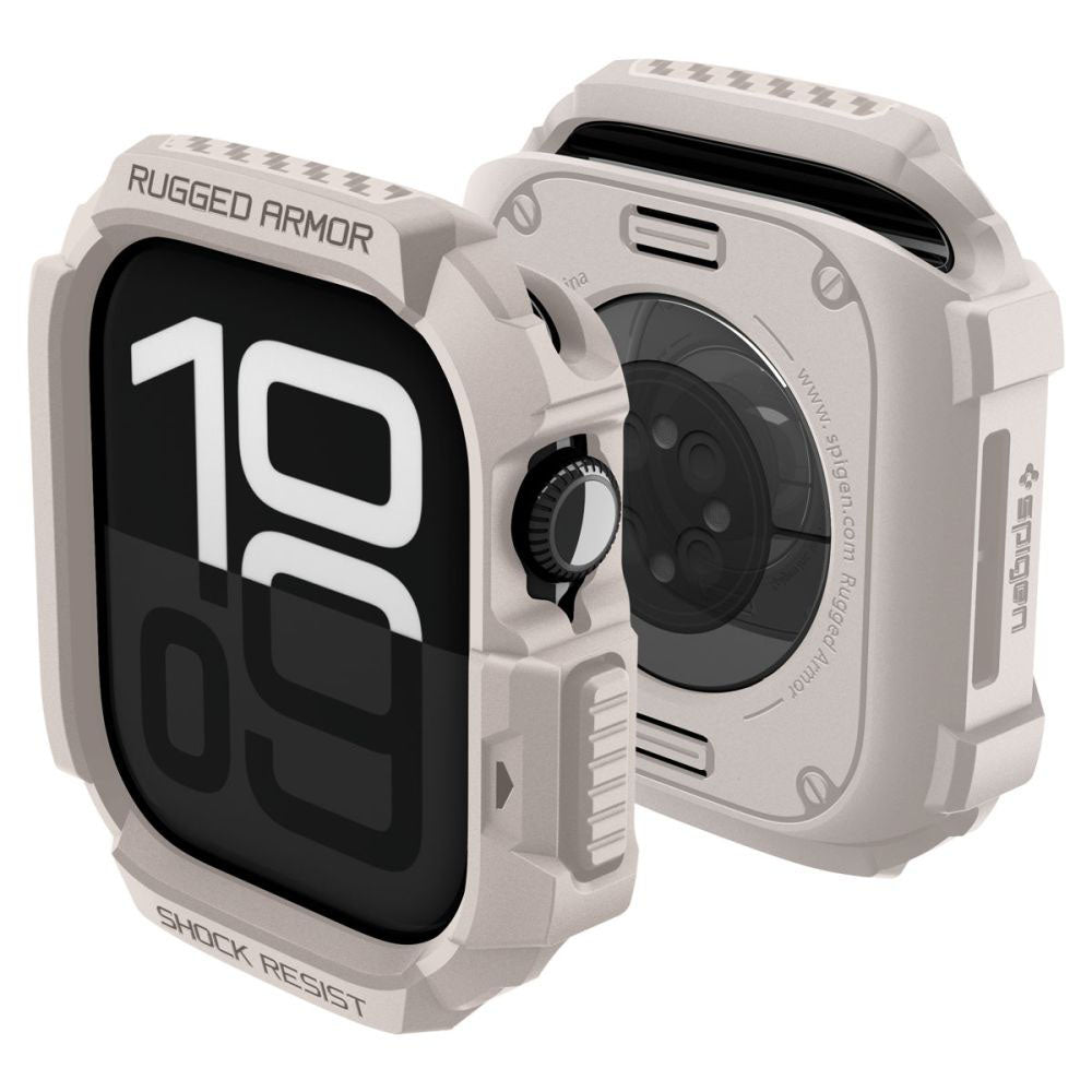 Funda Spigen Rugged Armor V2 para Apple Watch Series 10 / 11 42mm, Beige