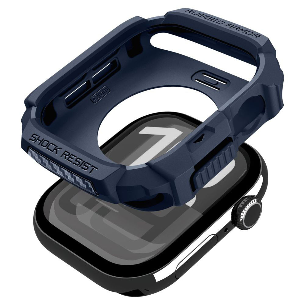 Spigen Rugged Armor V2 Case for Apple Watch Series 10 / 11 42mm, Navy Blue