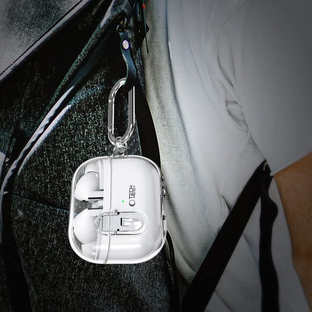 Funda Tech-Protect Flexair para Samsung Galaxy Buds3 FE / Buds3 Pro / Buds3, Transparente