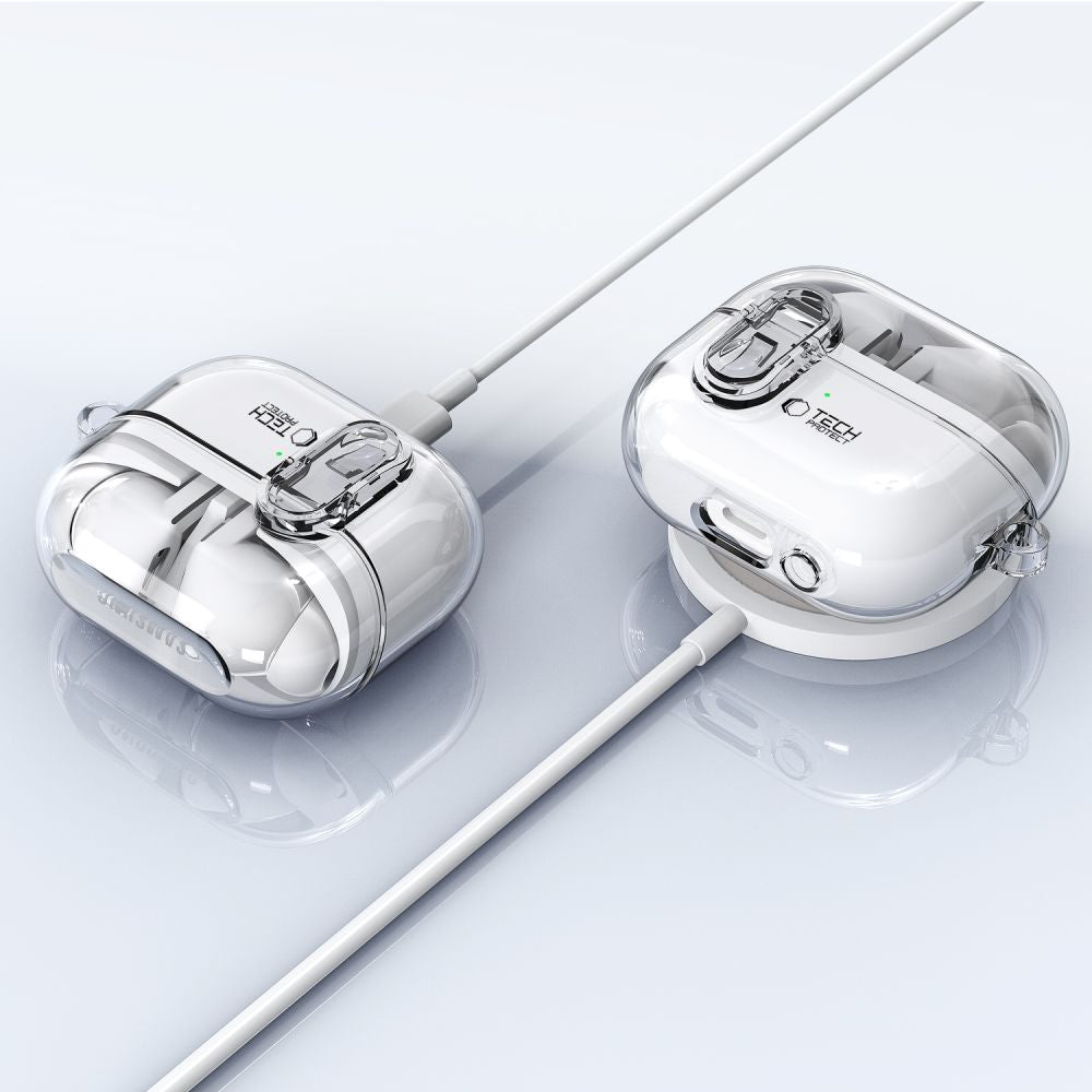 Funda Tech-Protect Flexair para Samsung Galaxy Buds3 FE / Buds3 Pro / Buds3, Transparente
