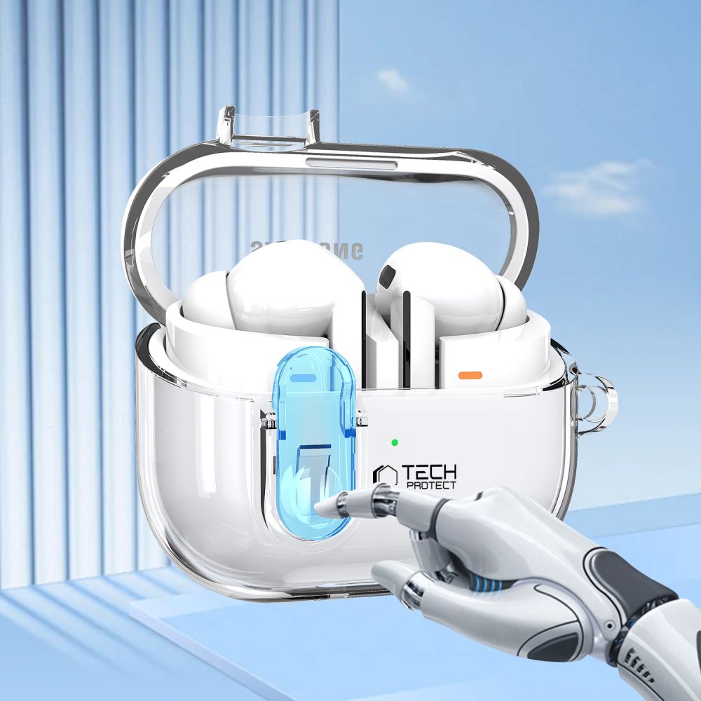 Funda Tech-Protect Flexair para Samsung Galaxy Buds3 FE / Buds3 Pro / Buds3, Transparente