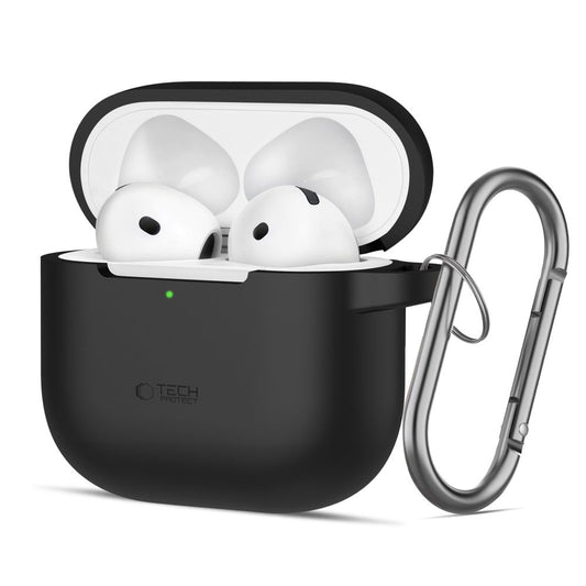 Funda Tech-Protect Silicone Hook para Apple AirPods 4, Negra
