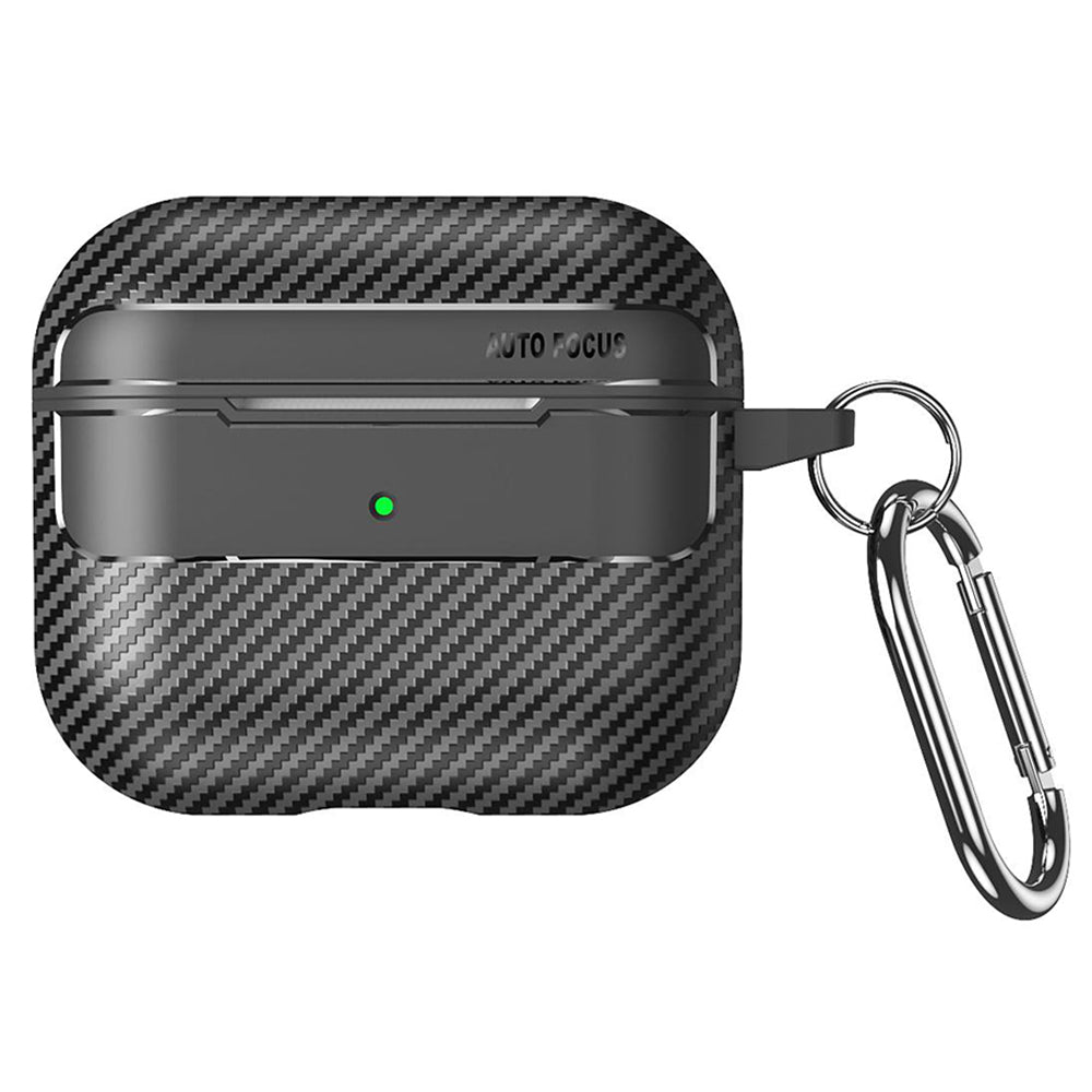Funda Techsuit CarbonFiber para Apple AirPods 3, Negra