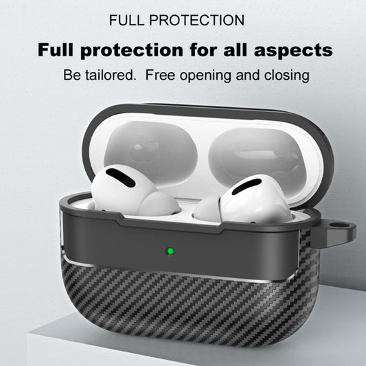 Funda Techsuit CarbonFiber para Apple AirPods Pro 3, Negra