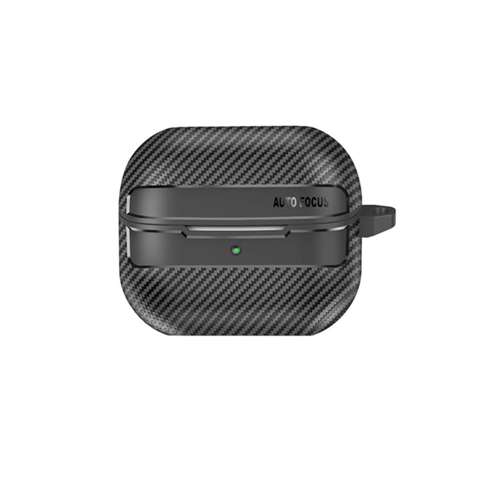 Funda Techsuit CarbonFiber para Samsung Galaxy Buds3 FE / Buds3 Pro / Buds3, Negra