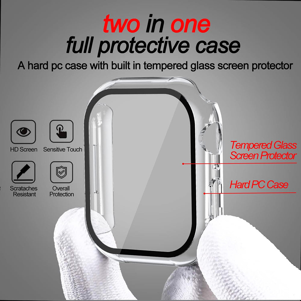 Funda Techsuit Defense360 Pro para Apple Watch 7 45mm Series, Transparente