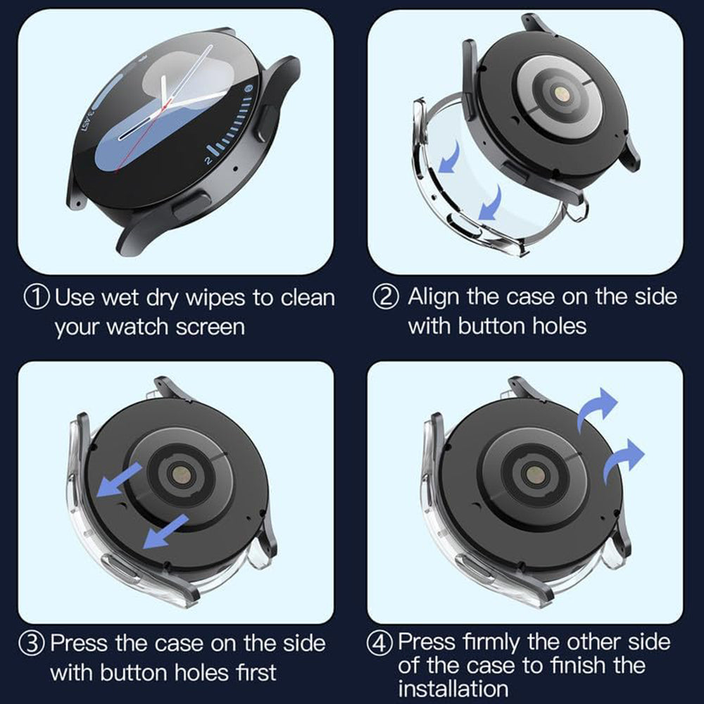 Funda Techsuit Defense360 Pro para Samsung Galaxy Watch7 40mm, Transparente