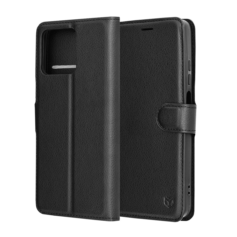 Funda para Motorola Moto G56, Techsuit, Leather Folio, Negra