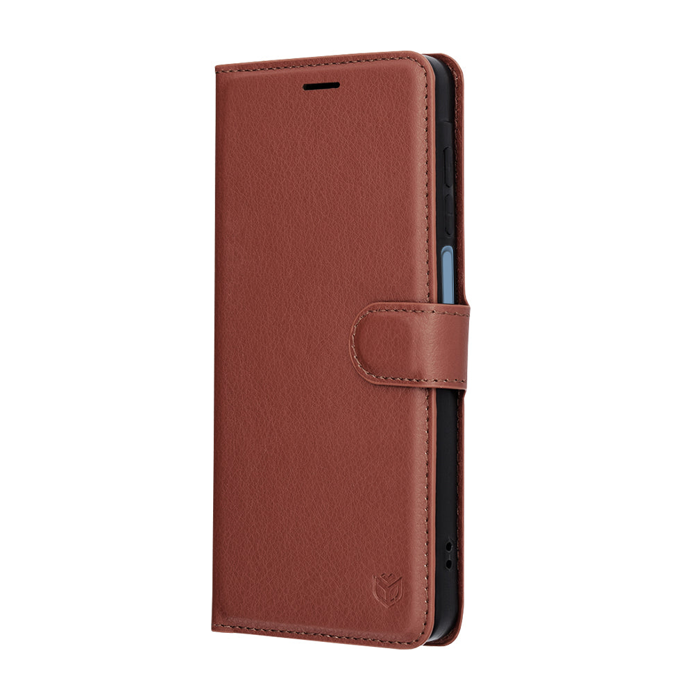 Funda para Samsung Galaxy A07 4G A075, Techsuit, Leather Folio, Marrón