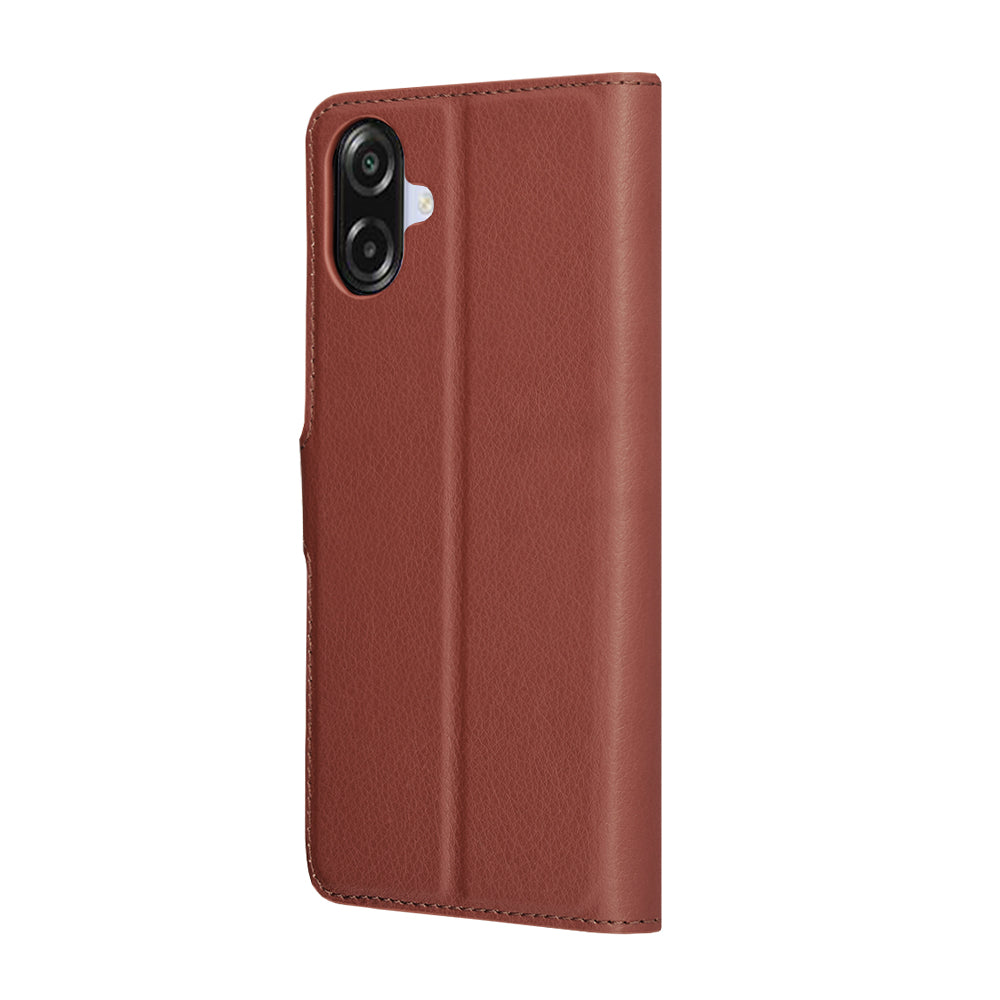 Funda para Samsung Galaxy A07 4G A075, Techsuit, Leather Folio, Marrón