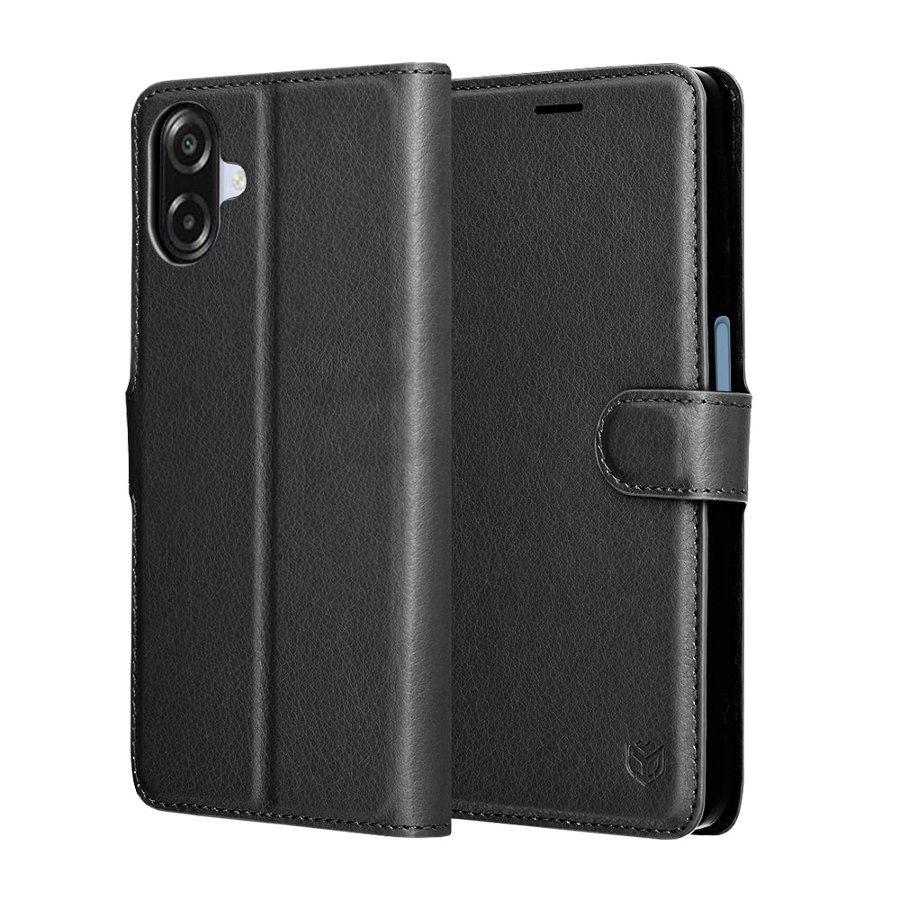 Funda para Samsung Galaxy A07 4G A075, Techsuit, Leather Folio, Negra