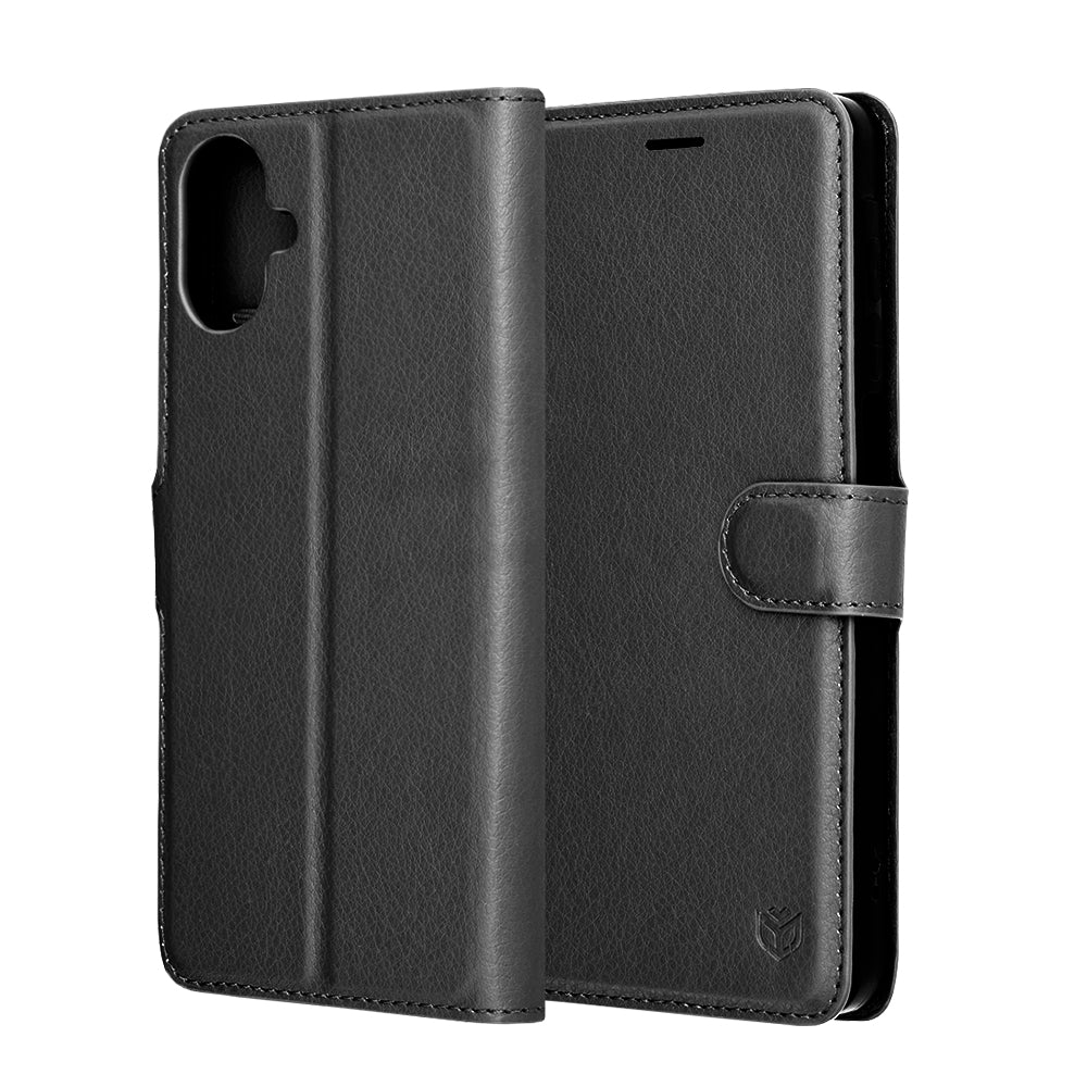 Funda para Samsung Galaxy A07 4G A075, Techsuit, Leather Folio, Negra