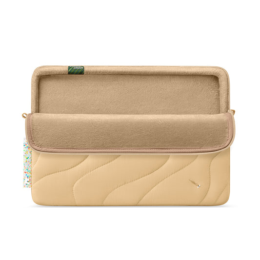 Funda Tomtoc Terra para Laptop de 14 pulgadas, Crema