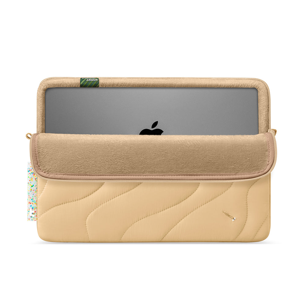 Funda Tomtoc Terra para Laptop de 14 pulgadas, Crema