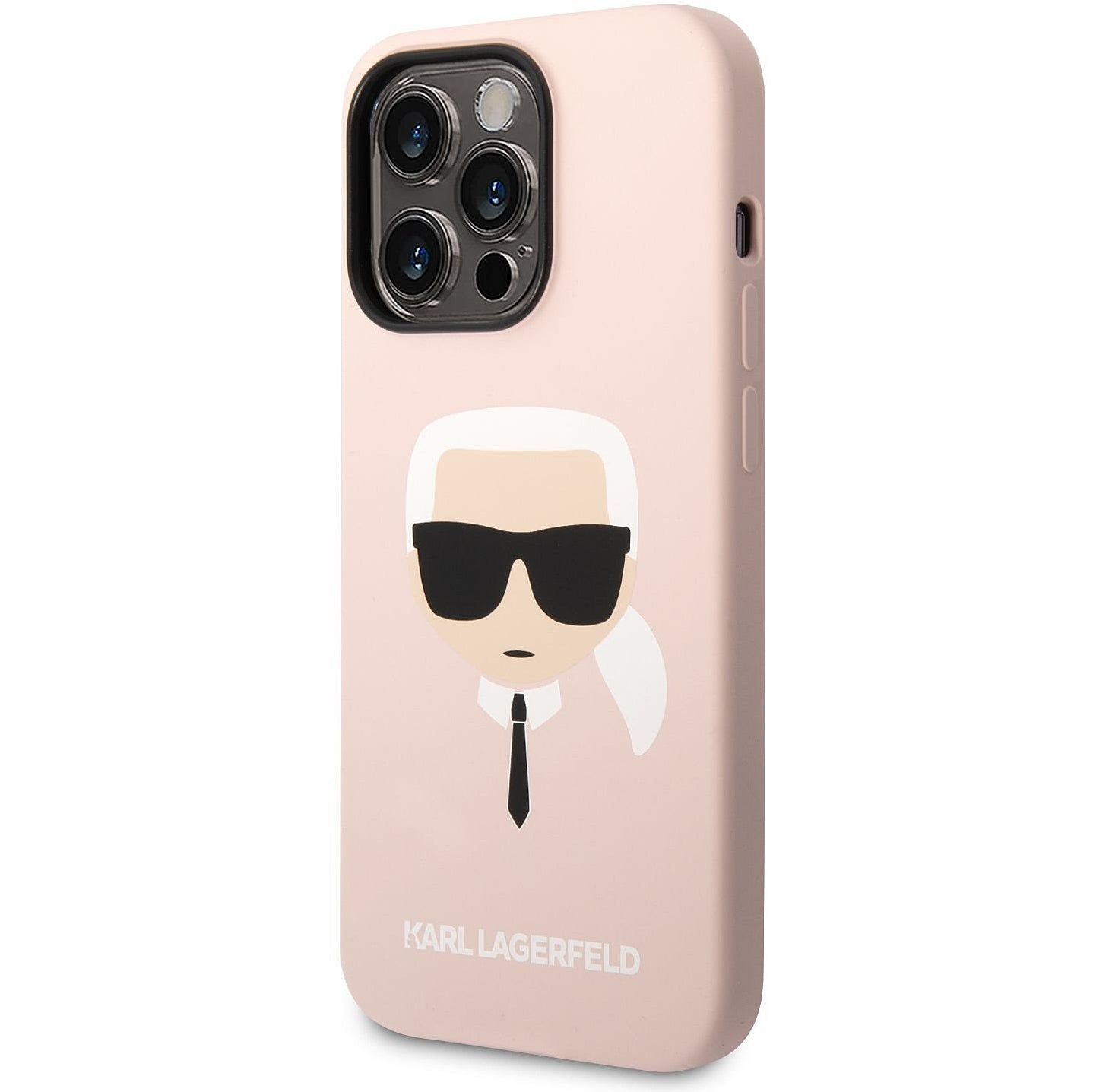Funda MagSafe para Apple iPhone 14 Pro, Karl Lagerfeld, Silicone Karl Head, Rosa