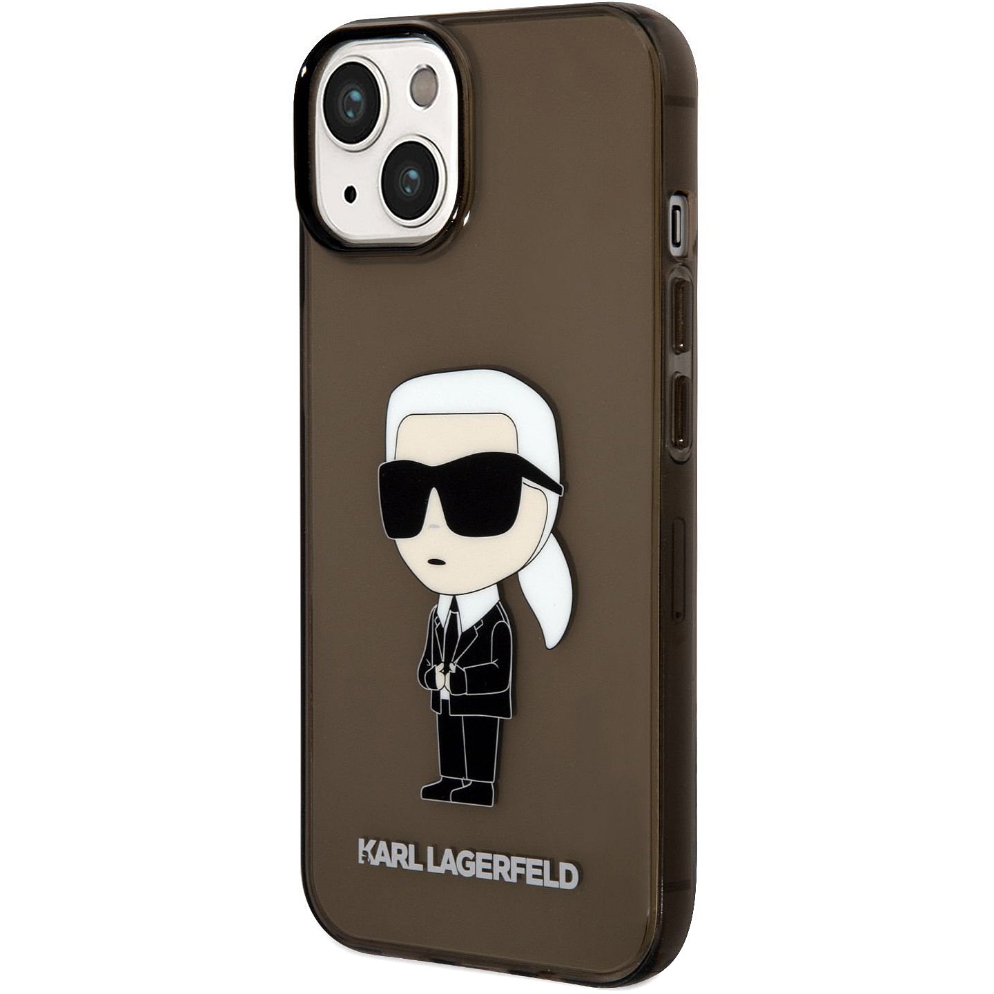 Funda TPU Karl Lagerfeld IML para Apple iPhone 14 Plus, Ikonik NFT, Negra Transparente KLHCP14MHNIKTCK