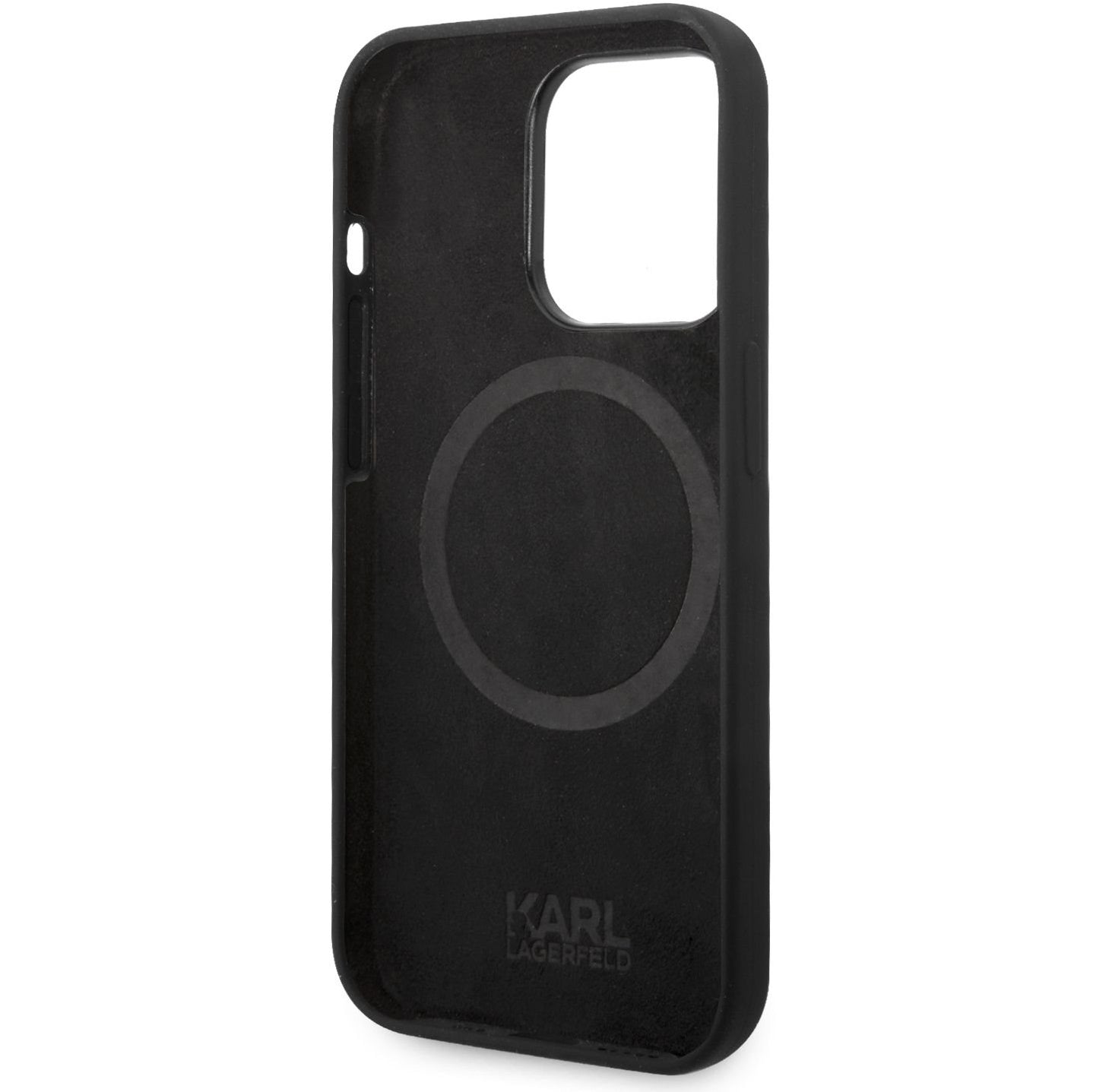 Funda MagSafe para Apple iPhone 14 Pro, Karl Lagerfeld, Silicone Karl Head, Negra