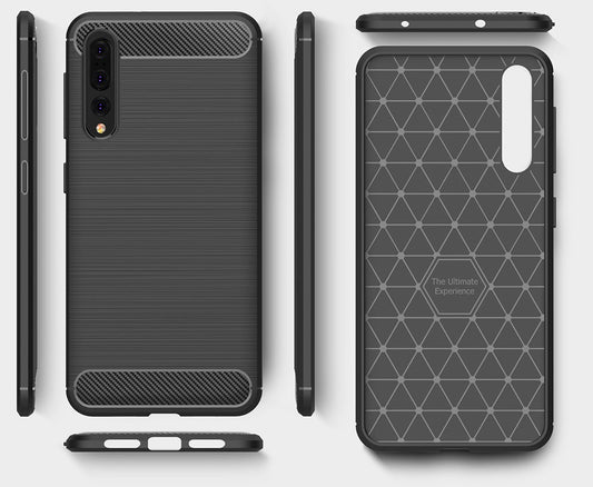 Funda para Huawei P20 Pro, OEM, Carbono, Negra