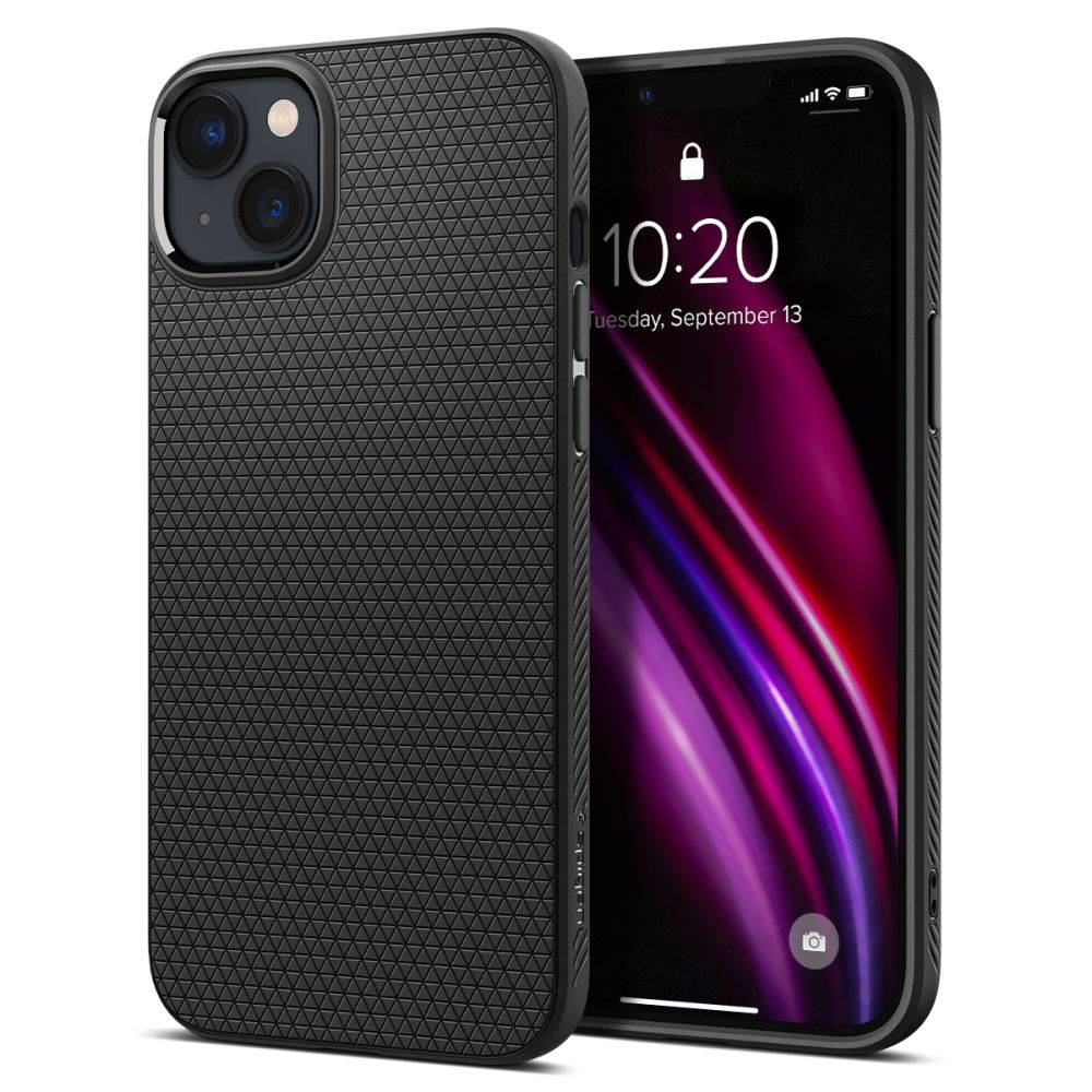 Funda para Apple iPhone 14, Spigen, Liquid Air, Negra Mate