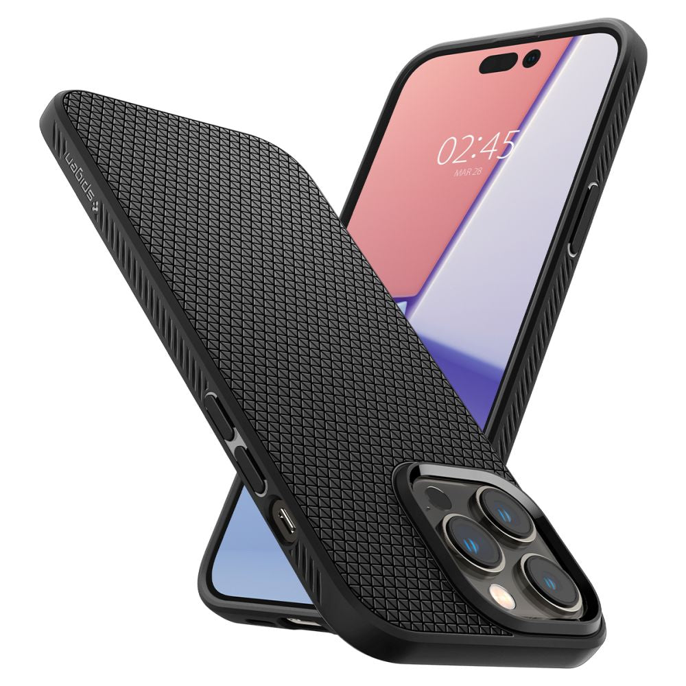 Funda para Apple iPhone 14 Pro, Spigen, Liquid Air, Negra Mate