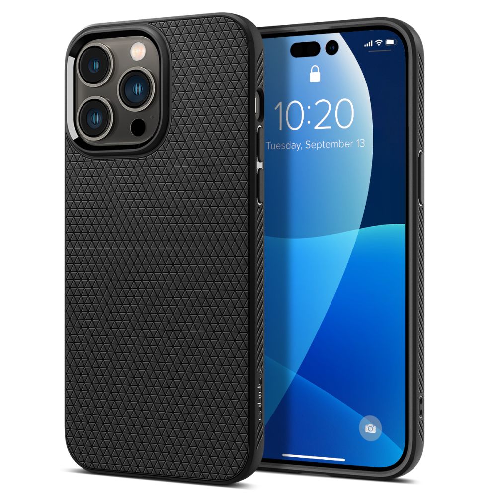 Funda para Apple iPhone 14 Pro, Spigen, Liquid Air, Negra Mate