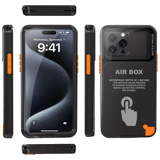 Funda Universal Impermeable para Teléfono máx. 6.1 pulgadas, ShellBox, AirBox, Negra