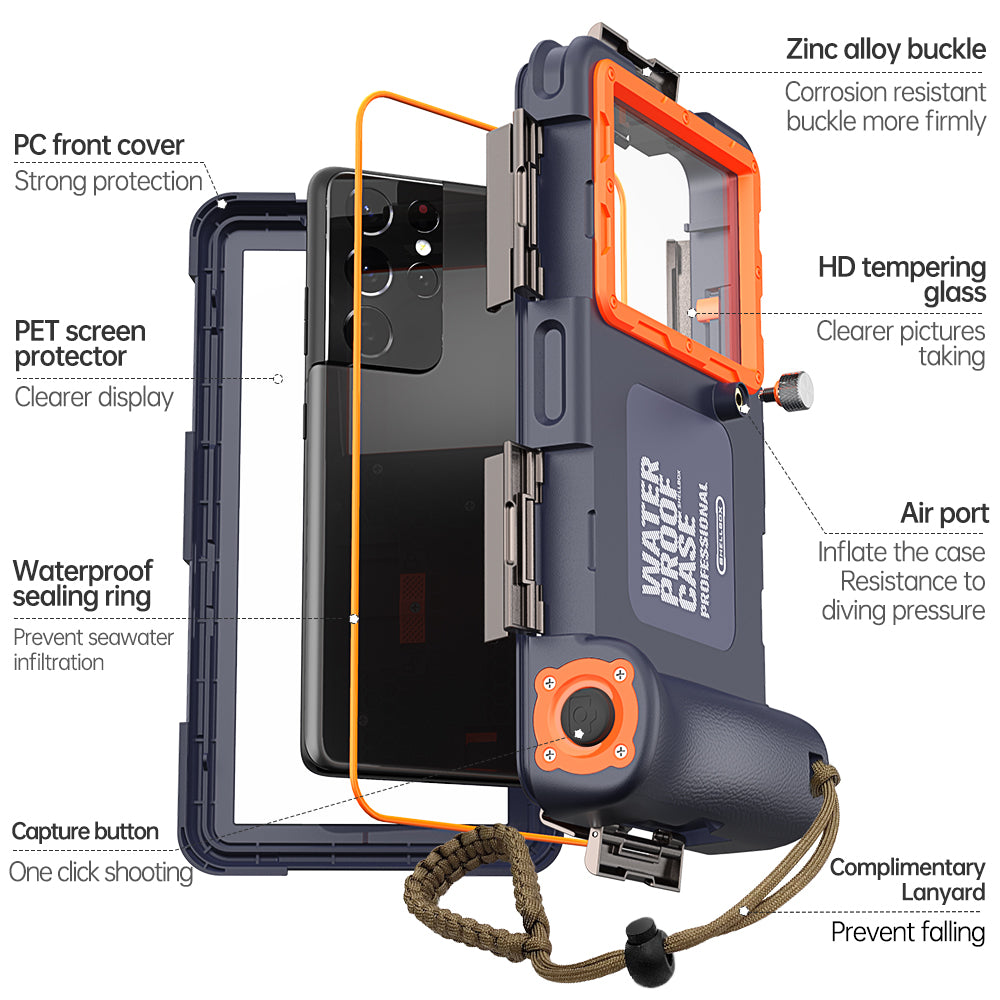 Funda Universal Waterproof para Teléfono max. 6.8inch, ShellBox, Negra