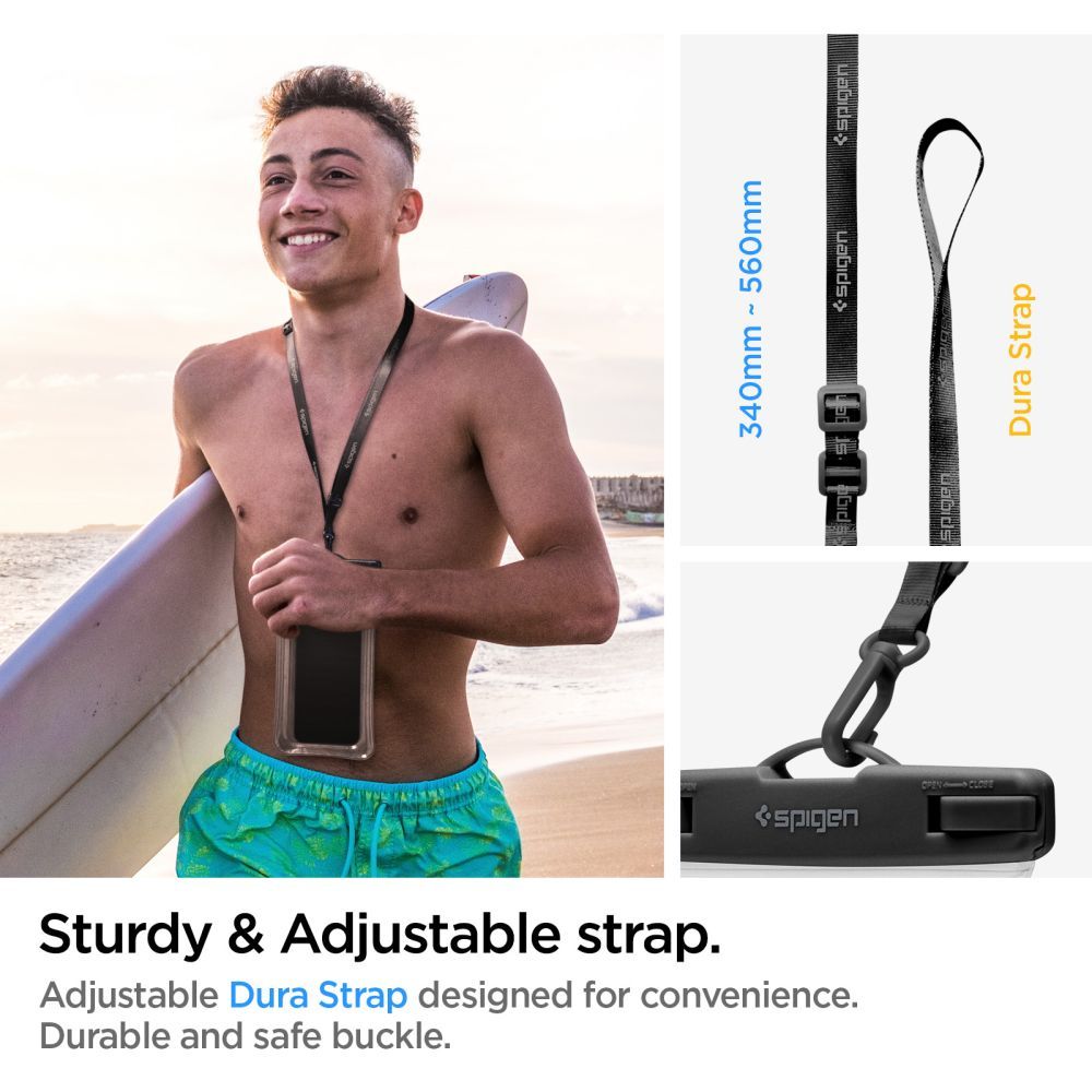 Funda Universal Impermeable para Teléfono máx. 6.9 pulgadas, Spigen, A610, Transparente AMP04530