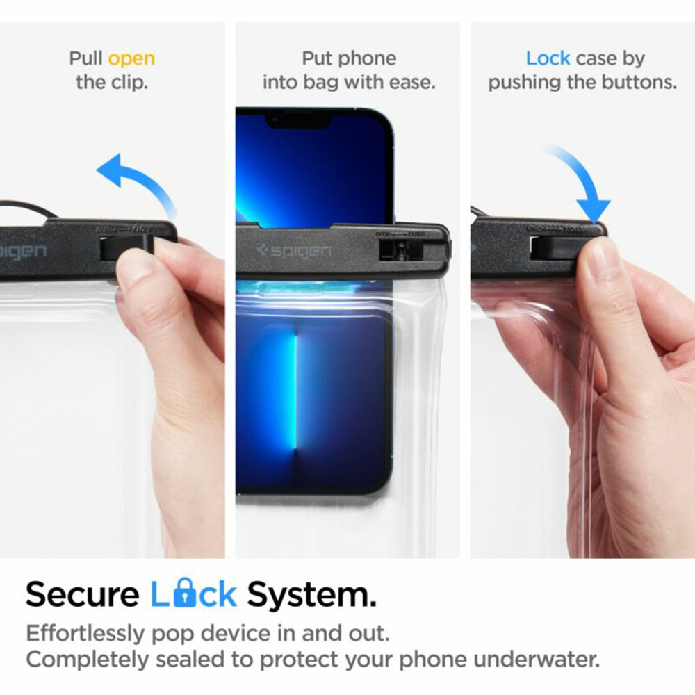Funda Universal Impermeable para Teléfono máx. 6.9 pulgadas, Spigen, A610, Transparente AMP04530