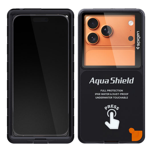 Funda Universal Waterproof Spigen para Teléfono máx. 6.9 pulgadas, Aqua Shield A604, Negra ACS11675