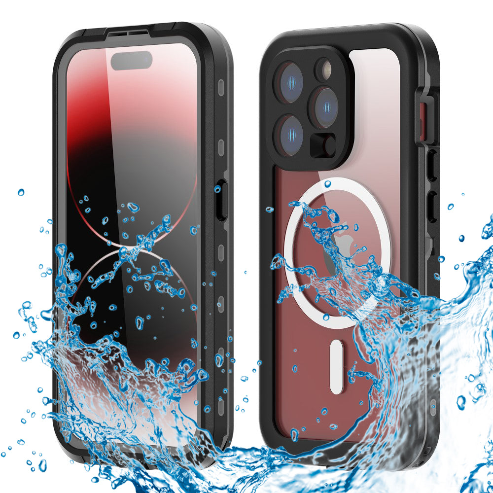Funda Waterproof MagSafe para Apple iPhone 15 Pro, ShellBox, Negra