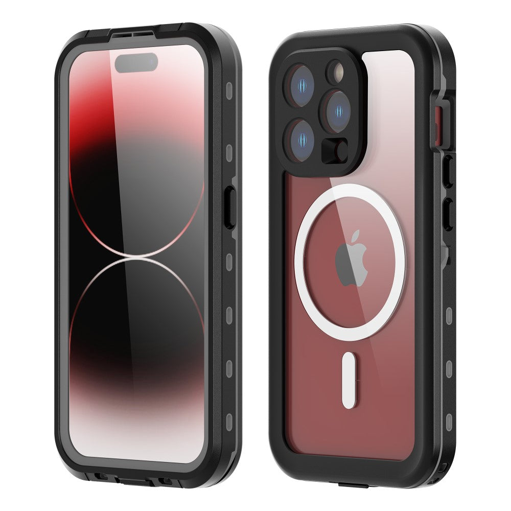 Funda Waterproof MagSafe para Apple iPhone 15 Pro, ShellBox, Negra