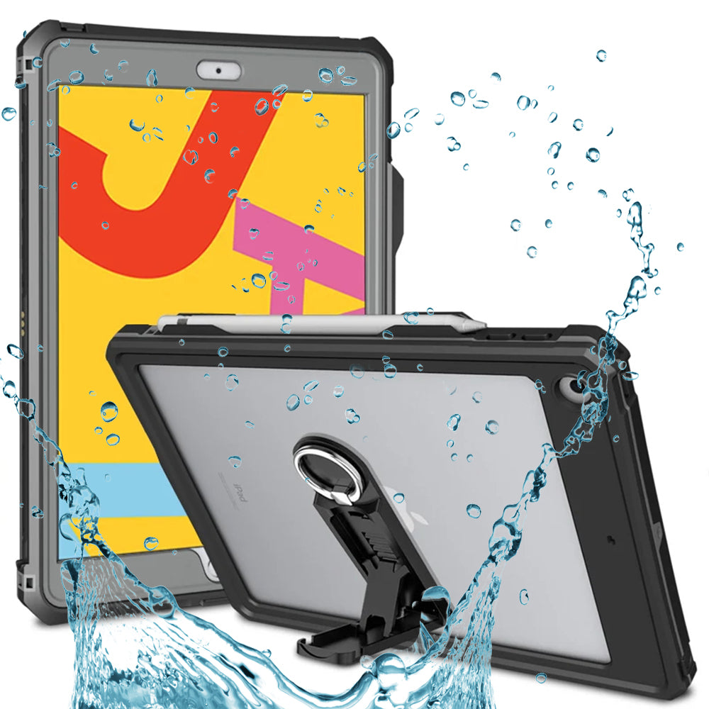 Funda impermeable para Apple iPad 10.2 (2021) / 10.2 (2020) / 10.2 (2019), ShellBox, Negra