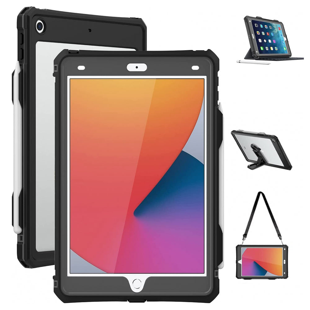 Funda impermeable para Apple iPad 10.2 (2021) / 10.2 (2020) / 10.2 (2019), ShellBox, Negra