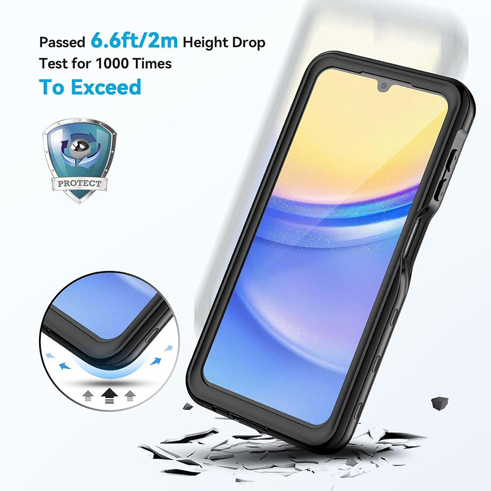 Funda impermeable para Samsung Galaxy A15 5G A156 / A15 A155, ShellBox, Negra