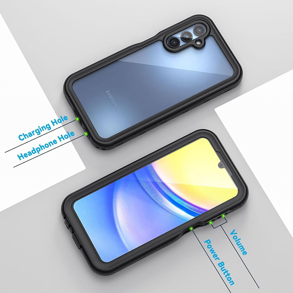 Funda impermeable para Samsung Galaxy A15 5G A156 / A15 A155, ShellBox, Negra