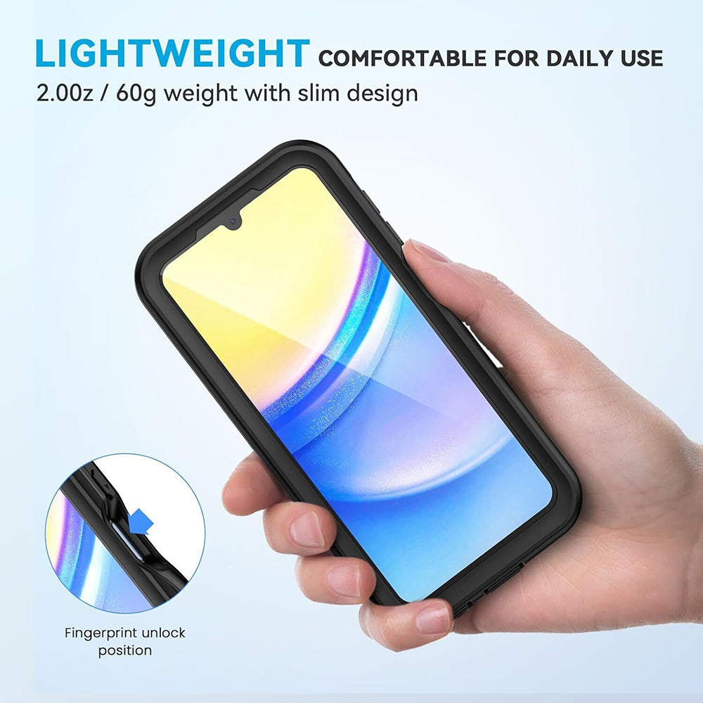 Funda impermeable para Samsung Galaxy A15 5G A156 / A15 A155, ShellBox, Negra