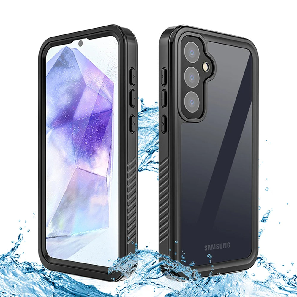 Funda impermeable para Samsung Galaxy A55 5G A556, ShellBox, Negra