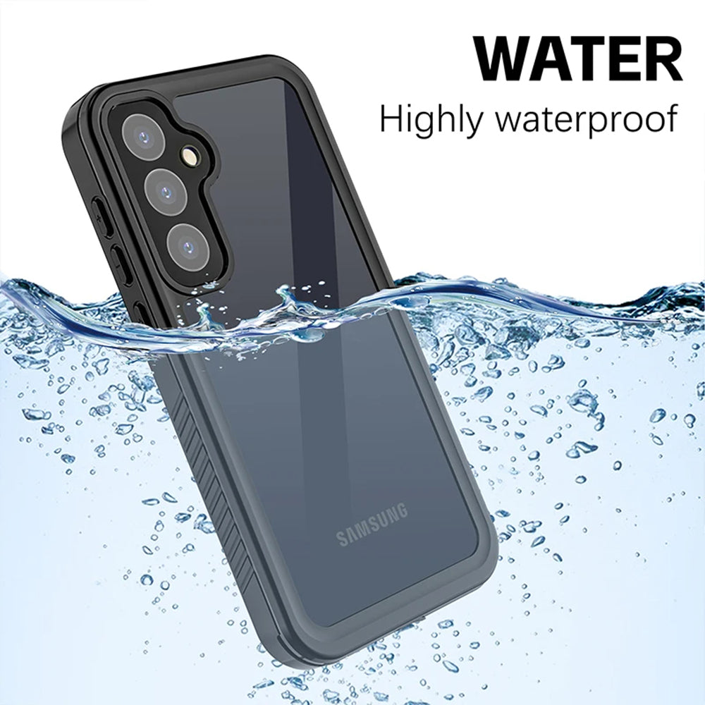 Funda impermeable para Samsung Galaxy A55 5G A556, ShellBox, Negra