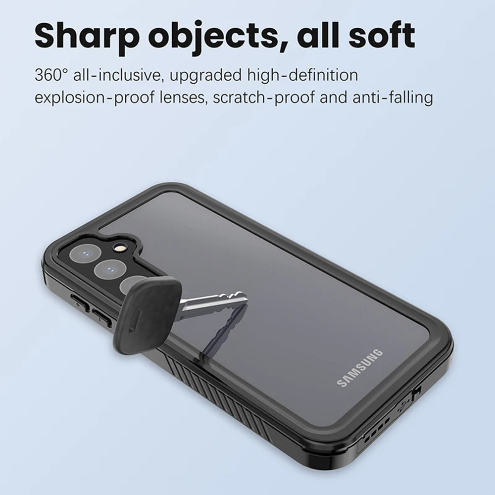 Funda impermeable para Samsung Galaxy A55 5G A556, ShellBox, Negra
