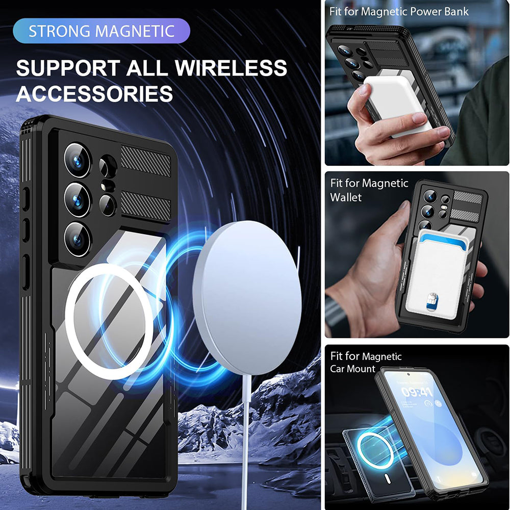 Funda Waterproof para Samsung Galaxy S26 Ultra S948, ShellBox, Negra