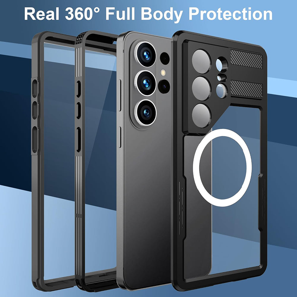 Funda Waterproof para Samsung Galaxy S26 Ultra S948, ShellBox, Negra