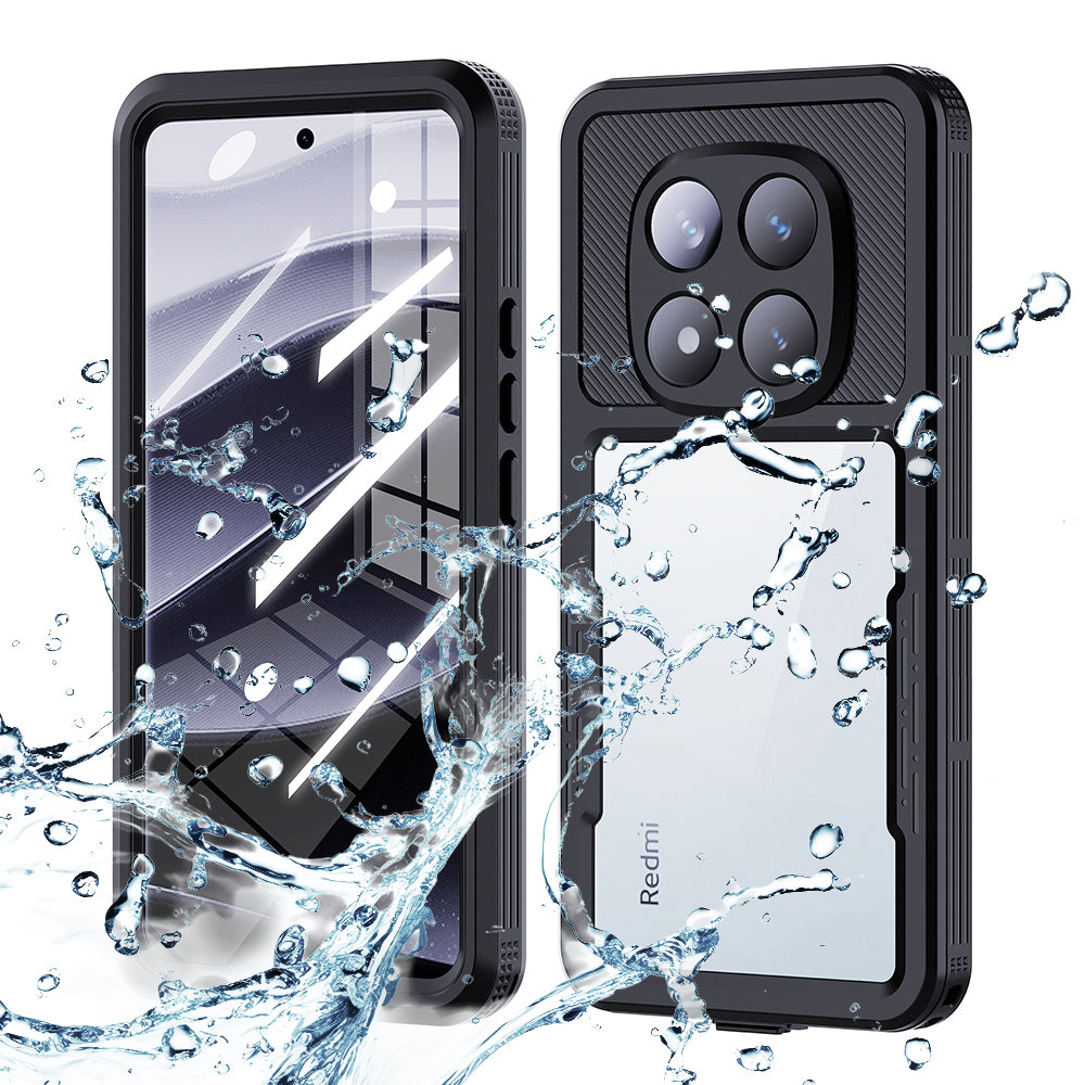 Funda impermeable para Xiaomi Poco X7 / Redmi Note 14 Pro 5G, ShellBox, Negra
