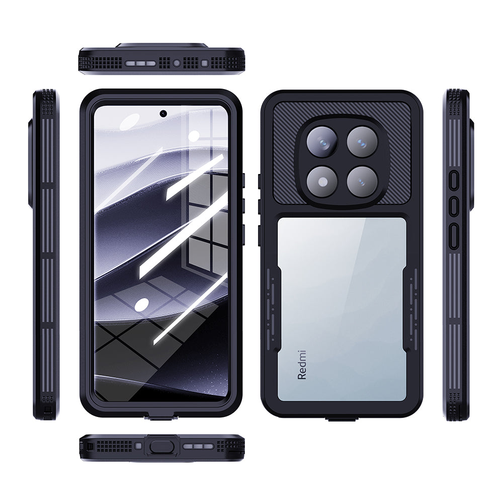 Funda impermeable para Xiaomi Poco X7 / Redmi Note 14 Pro 5G, ShellBox, Negra