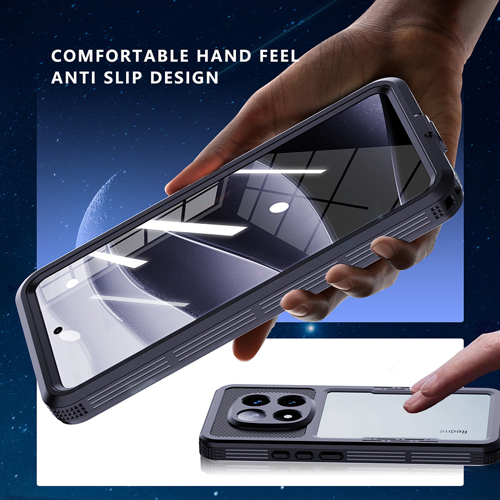 Funda impermeable para Xiaomi Poco X7 / Redmi Note 14 Pro 5G, ShellBox, Negra