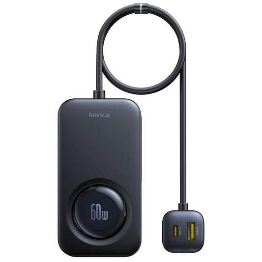 Cargador de coche Baseus PrimeTrip VW1, 105W, 3A, 3 x USB-A - 2 x USB-C, Negro C00069000121-00