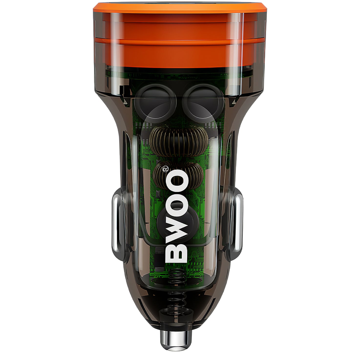 Cargador de coche BWOO BO-CC85, 38W, 3A, 1 x USB-A - 1 x USB-C, Negro